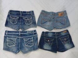 CR8808  UPCYCLED Y2K MINI DENIM SHORTS