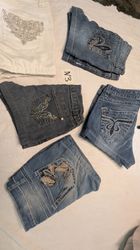 Y2K mini denim shorts