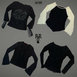 Y2K Black Gothic Full Sleeves Tops (AA-920)