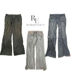 Y2K Unique Girl Cargo Pants RE-3329