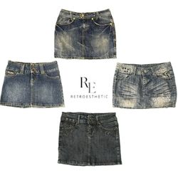 Y2K NYC IT GIRL DENIM MINI SKIRTS RE-3330
