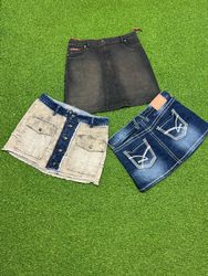 Yv05 Y2K Denim Mini Skirts 8P