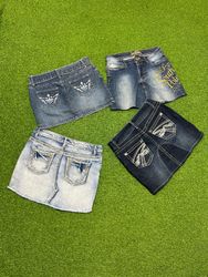 Yv06  Denim Mini Skirts 9P