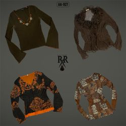 Y2K Earthy Grunge Full Sleeve Tops (AA-927)