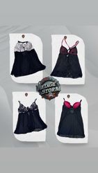 Y2K Crimson Desire Babydoll Tops