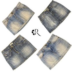 Y2K NYC IT GIRL DENIM MINI SKIRTS RW- 2046