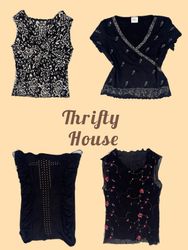 Y2K Black Angel Tops(TH/440)