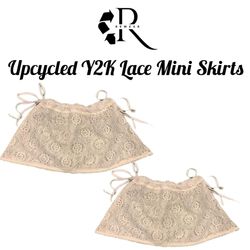 Upcycled Y2K Lace Mini Skirts