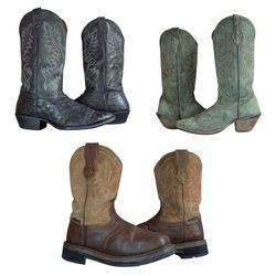 Op vintage 240 Bottes de cow-boy de marque