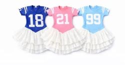 CR1790 Upcycled Varsity Tulle Mini Dress