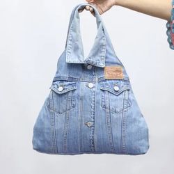 CR1795 Upcycled Denim Tote Bag