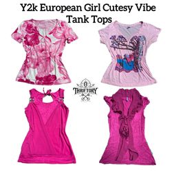 Y2K European Girl Cutesy Vibe Tank Tops TY-041