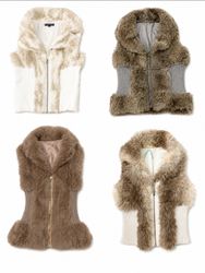 Y2K Fur Zip up Fur Waistcoat