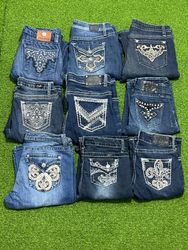 Yv113 Embroidered Jeans 12P