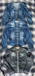 Denim zipper jacket 16 pieces