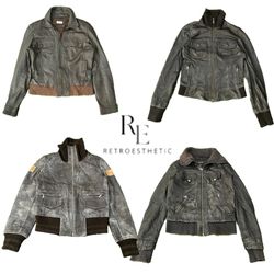 Y2K Unique Leather Jacket RE-3342
