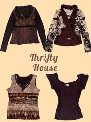 Vintage Brown Y2K Going-Out Top(TH/444)