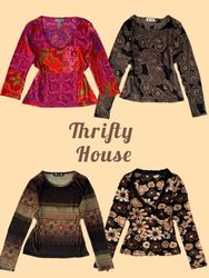 Y2K Goth Glam Long Sleeve Top(TH/448)