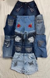 Y2k denim shorts (641)
