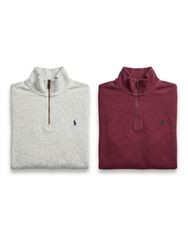 (FV-1582) Polo Quarter Zip Knitwear-Sweater