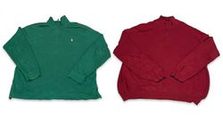 (FV-1580) Polo Quarter Zip Knitwear-Sweater