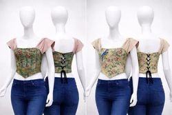 CR1797 Upcycled Corset Top