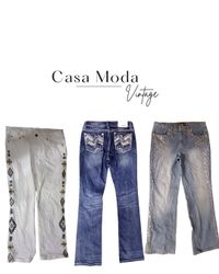 010626-6 y2k denim embroidered jeans 13 pcs