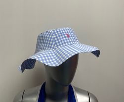 Upcycle Ralph Lauren Gingham Sun Hat (06)