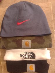 Carhartt north face & mixed brands beanies