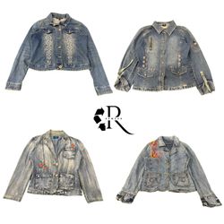 Y2K Era Cyber Girl Denim Jackets RW 2074