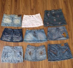 Vintage 2000s Low-Rise Denim Skirt Collection(VM-0..