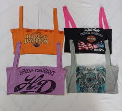 CR8862 UPCYCLED HARLEY CROP TEES