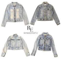 Y2k Unique Girl Denim Jacket RE-3349