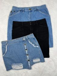 Mid denim skirt