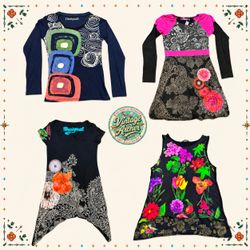 Y2K Desigual Colorful Artwear Graphic & Floral Col..