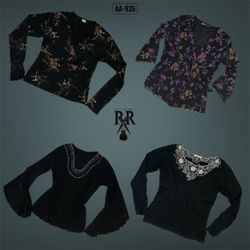 Y2K Black Gothic Full Sleeve Tops (AA-935)