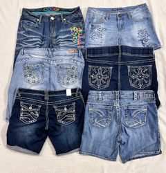 Y2k denim shorts (649)