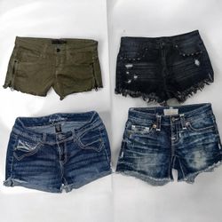 Lot of 5 Women's Denim & Jean Shorts Bundle - Casu..