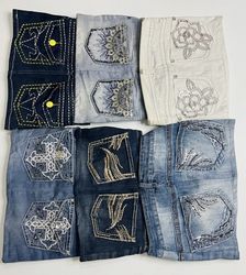 Y2K Mini Skirts with good embroidery
