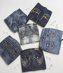 Y2K Mini Skirts with good embroidery