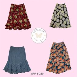 Flowy Printed Poly Skirt | Everyday Casual Eleganc..