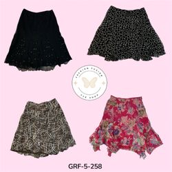 Elegant 100% Silk Blend Skirt – Vibrant Printed Co..