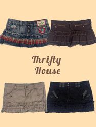 Y2K Cargo & Denim Mini Skirt Mix(TH/450)