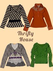 Y2K Ruched, Striped & Printed Tops(TH/454)