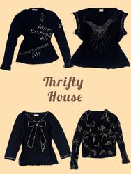 Just £4PP; Y2K Whimsigoth Top(TH/456)