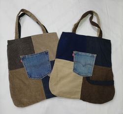 CR8881 UPCYCLED CORDUROY BAGS