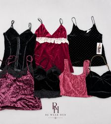 Fashion camisole velvet tops