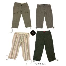 Y2K Cargo Capri – Vintage Utility Fashion Bottoms ..