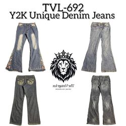 Y2K Unique Denim Jeans (TVL-692)