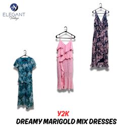 Y2K Dremy Marigold Mix Dresses - EV0986